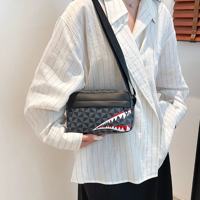 Creative Shark Mouth Crossbody Bag Simple Coin Purse Mobile Phone Bag