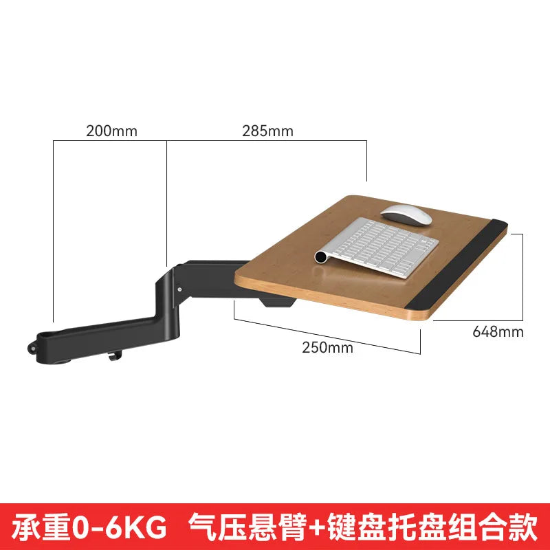 Under Desk Keyboard Tray Ergonomic Floating Pull-Out Shelf Adjustable Foldable Keyboard Holder for Office Desk Accessories