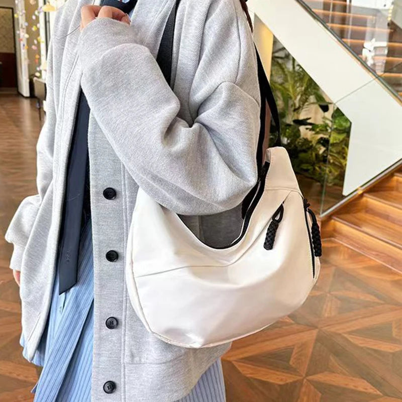 Casual Women's Nylon Crossbody Bag, Large Capacity Hobo Shoulder Purse