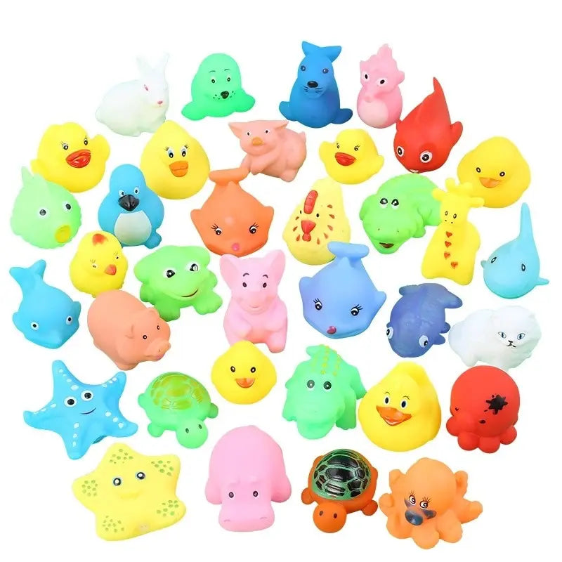 8 Pcs Set Bathing Toys Random Animal Bathing Splashing Sounds Small Toys