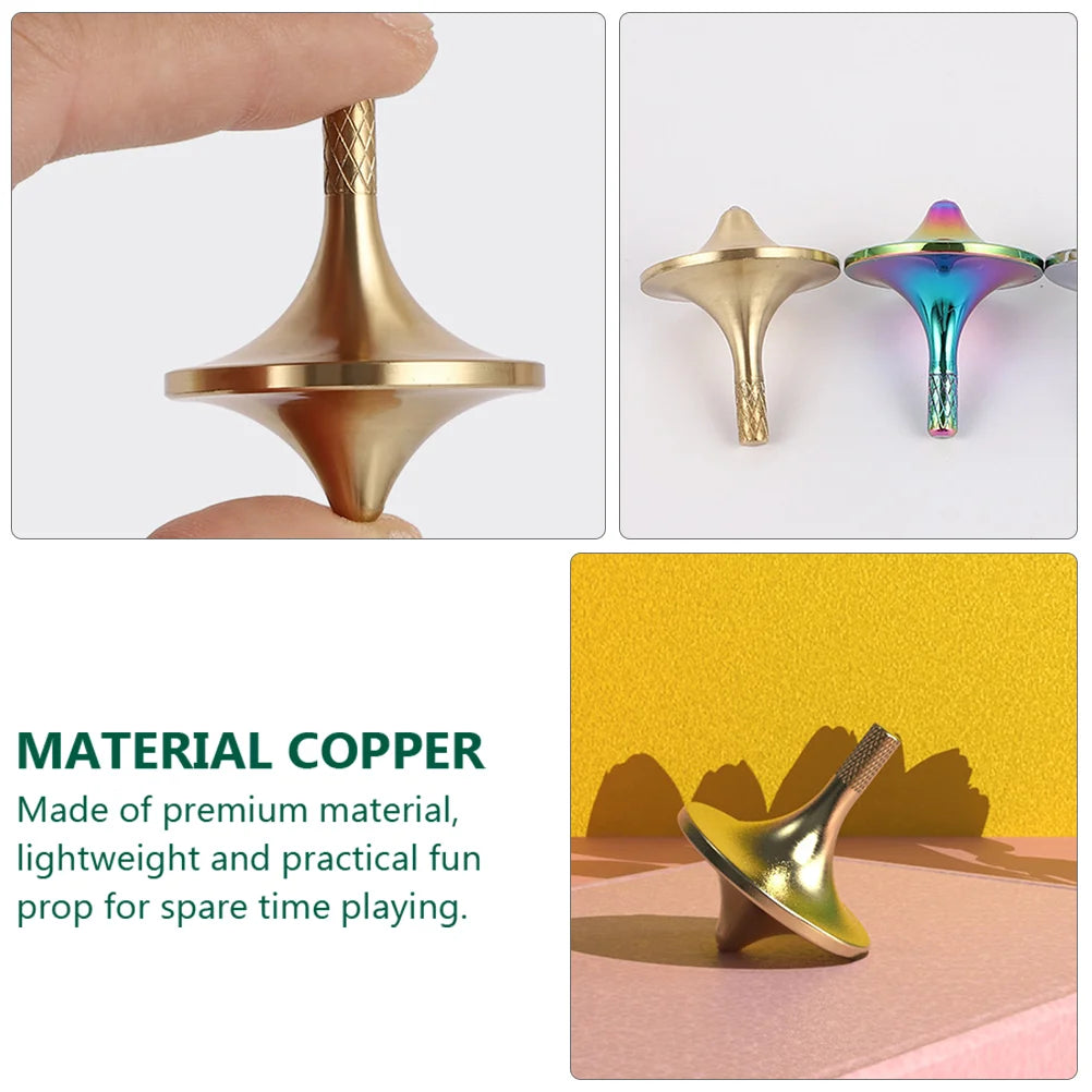 Toys Gyro Toy Metal Kids Educational Rotating Brass Gyroscopes Copper Gold Novelty Vintage Gyroscope Levitating Table Balance