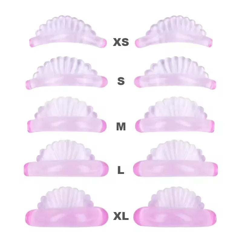 5Pairs Eyelash Perm Pads Silicone Lash Lifting Rods Shell-shape 3D Eyelash Extension Curler Lash Perm Shield Makeup Accessorie