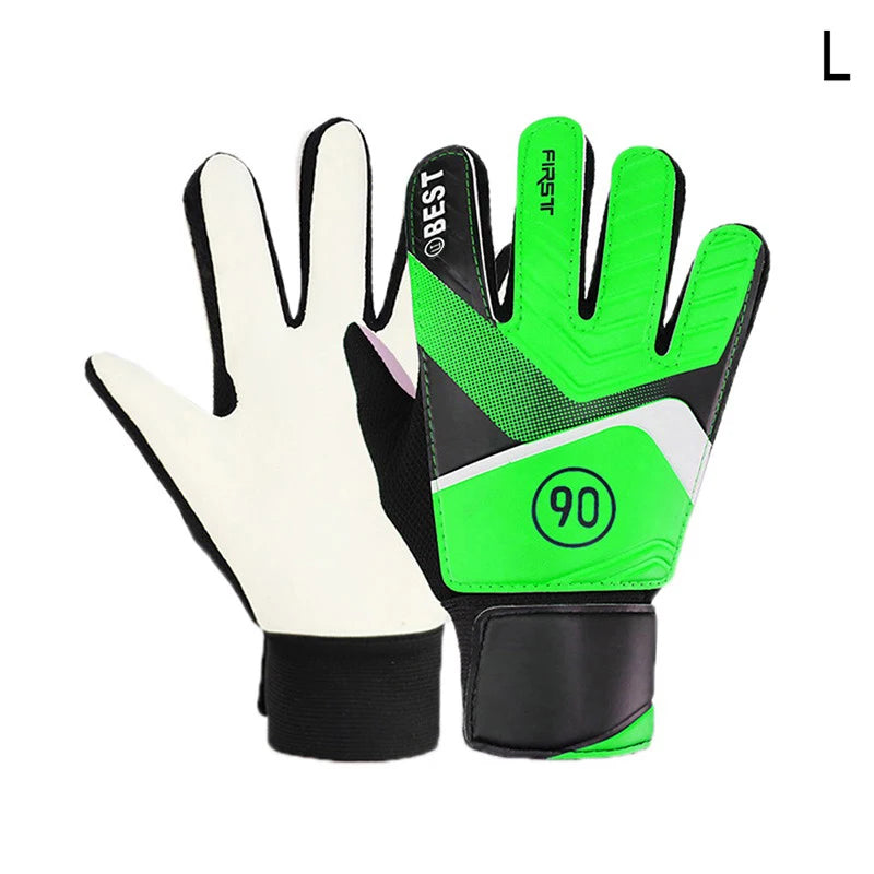 1 Pair Kids Soccer Goalkeeper Gloves Anti-Collision Latex PU Hand Protection Football Accessories for Children
