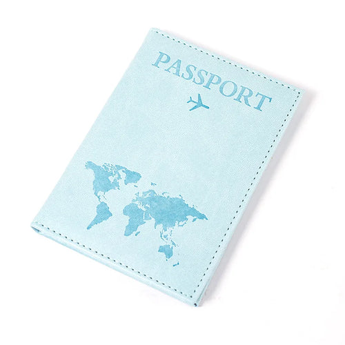 Airplane Passport Cover Case for Women Men Travel Passport Case Cute