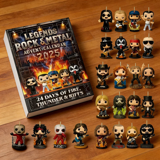 Rock and Metal Advent Calendar Christmas Gifts 2D Flat Acrylic Iconic Music Character Is Suitable for Rock and Metal Fans' Gifts