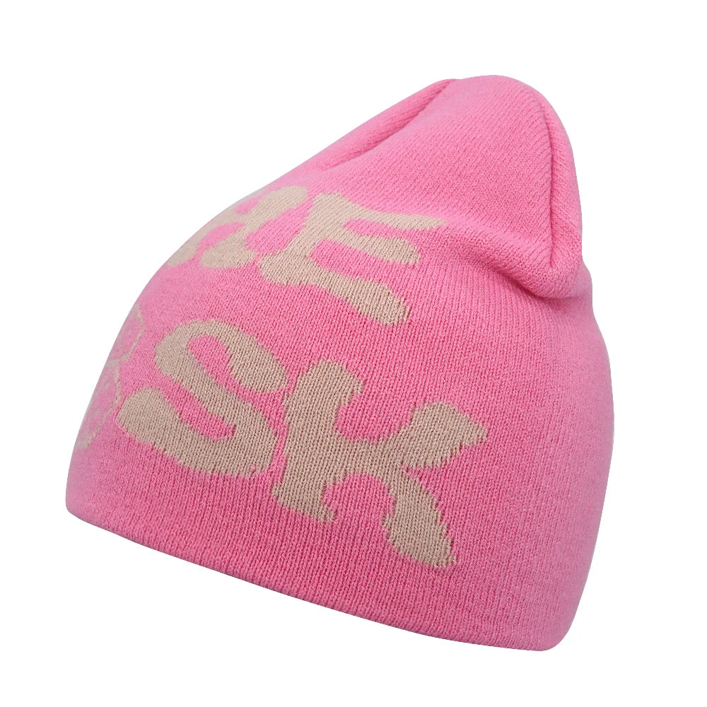 Y2K Letter Knitted Winter Autumn Beanie Cap Men Women Kanye Beanies Gorras Hombre Top Warm Skiing Hat Ear Hats Hip Hop Skullcap