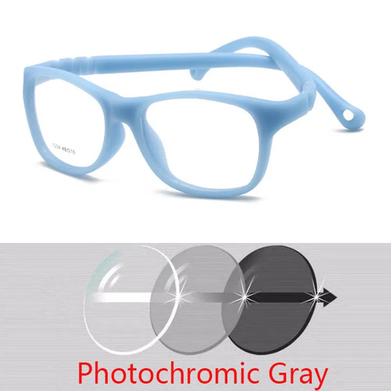 Anti Blue Light Kids Square Glasses Children Boy Girls Computer Prescription 3-10 years -0.5 -0.75 -1.0 -1.5 -2.0 -3.0 -4.0