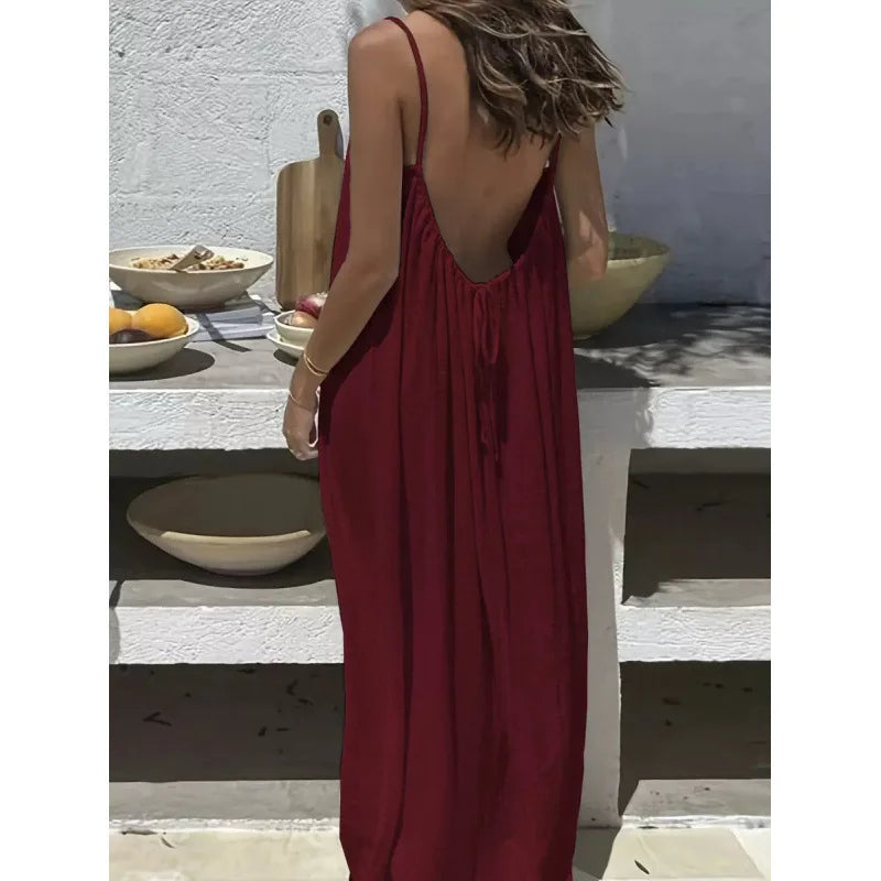 Strapless Loose Lounge Maxi Dress