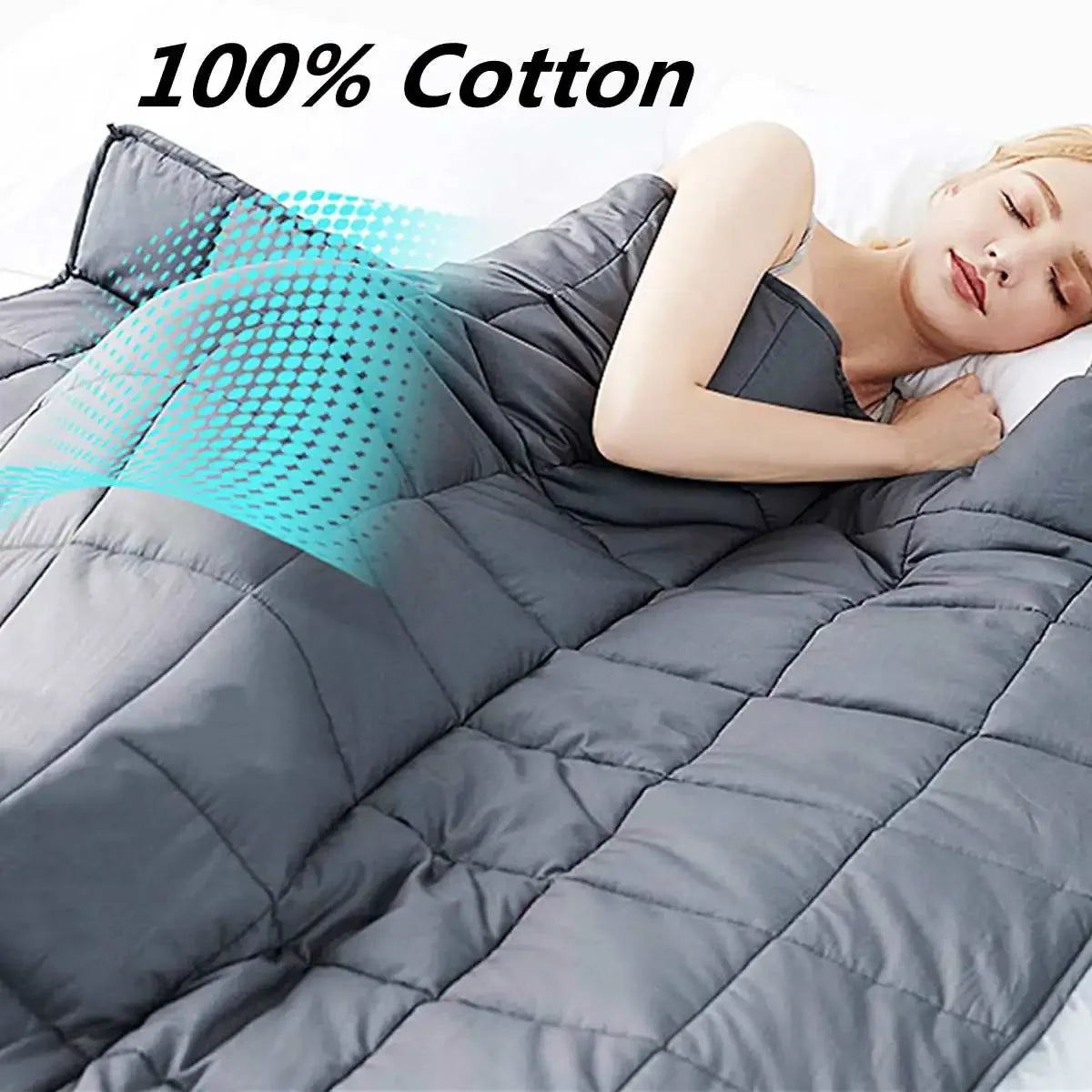 6 Size Weighted Blanket for Adult Blankets Decompression Sleep Aid Pressure Sleeping Blanket Heavy Blanket Throw Blanket Bed