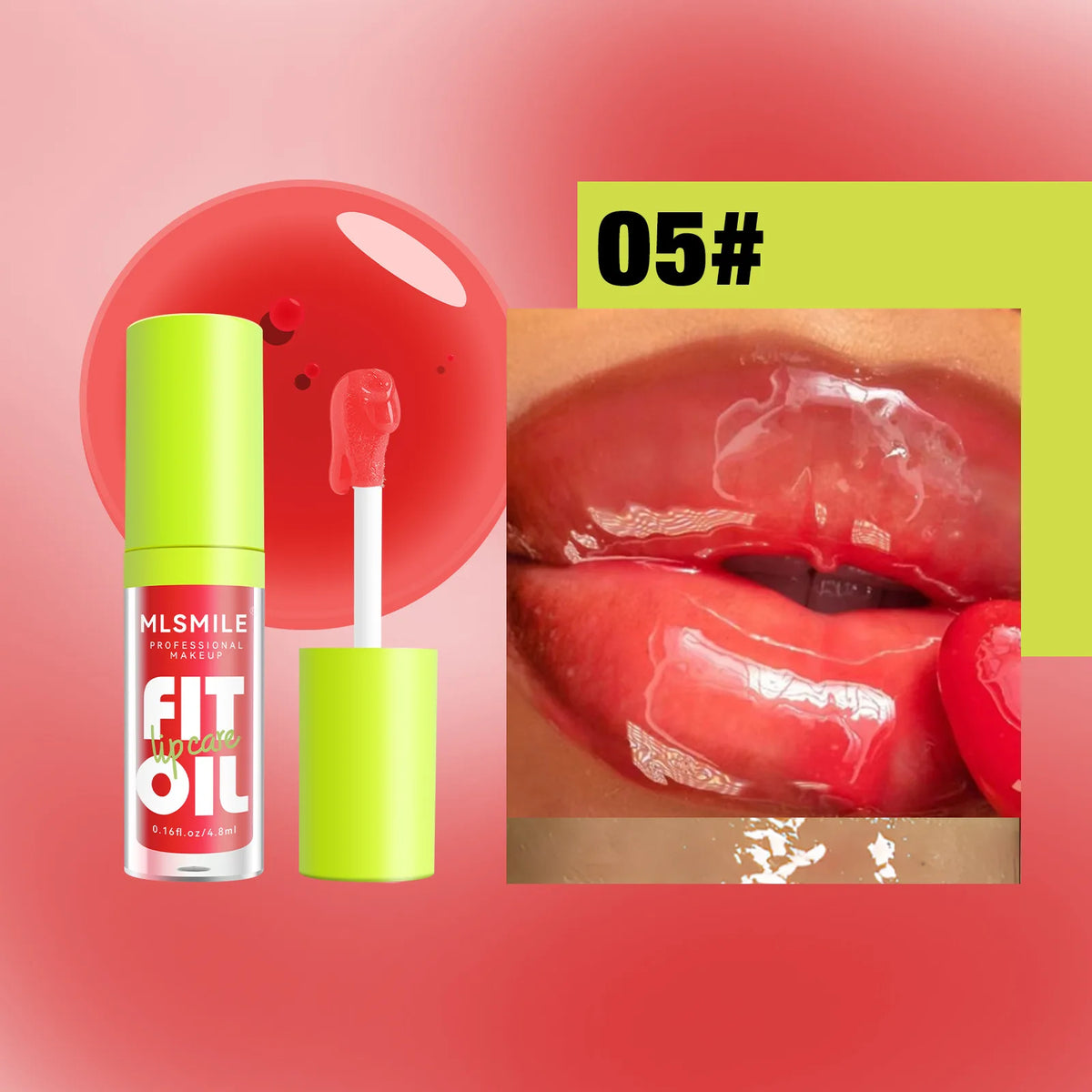 Glossy Lip Care Oil, 8 Available Shades, Hydrate And Soften Lips, Create Plump Dewy Lip Look, Comfortable All‑day Wearing