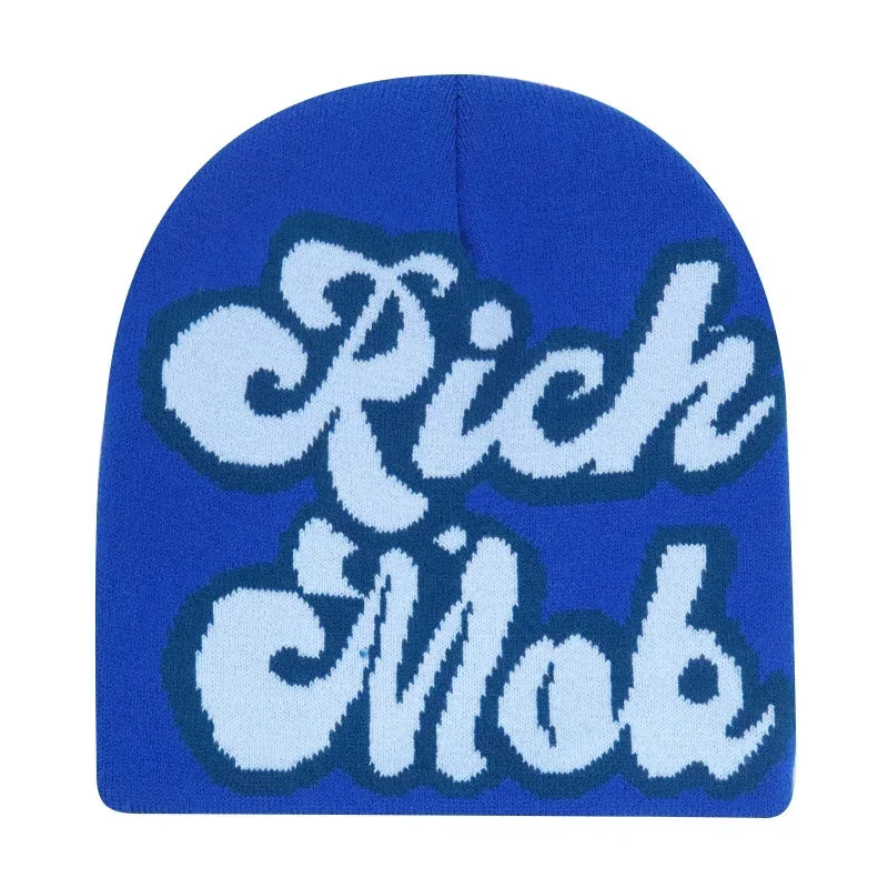 Y2K Letter Knitted Winter Autumn Beanie Cap Men Women Kanye Beanies Gorras Hombre Top Warm Skiing Hat Ear Hats Hip Hop Skullcap