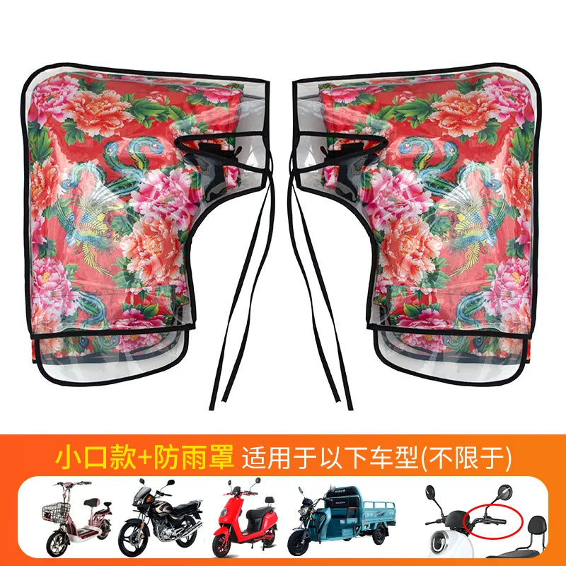 Winter Warm Handlebar Gloves Cycling Riding Thickened Warm Plush Gloves For Bicycle Motorcycle Windproof Soft Comfortable Gloves