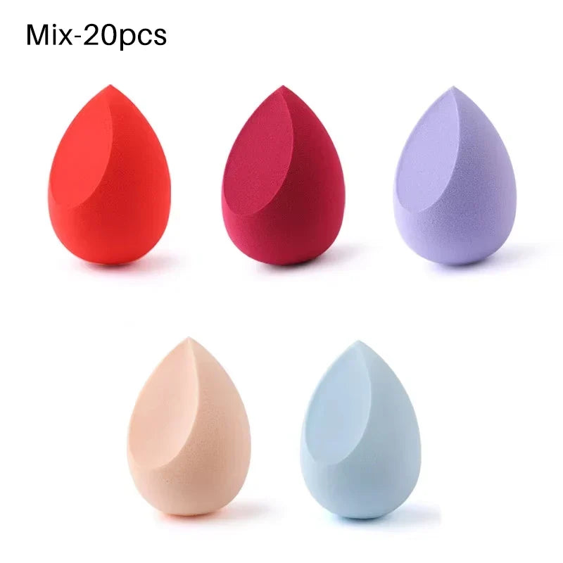 20/5/1pcs Makeup Sponge Concealer Smooth Cosmetic Powder Puff Cut Shape Foundation Water Drop Bevel Make Up Blender Tools