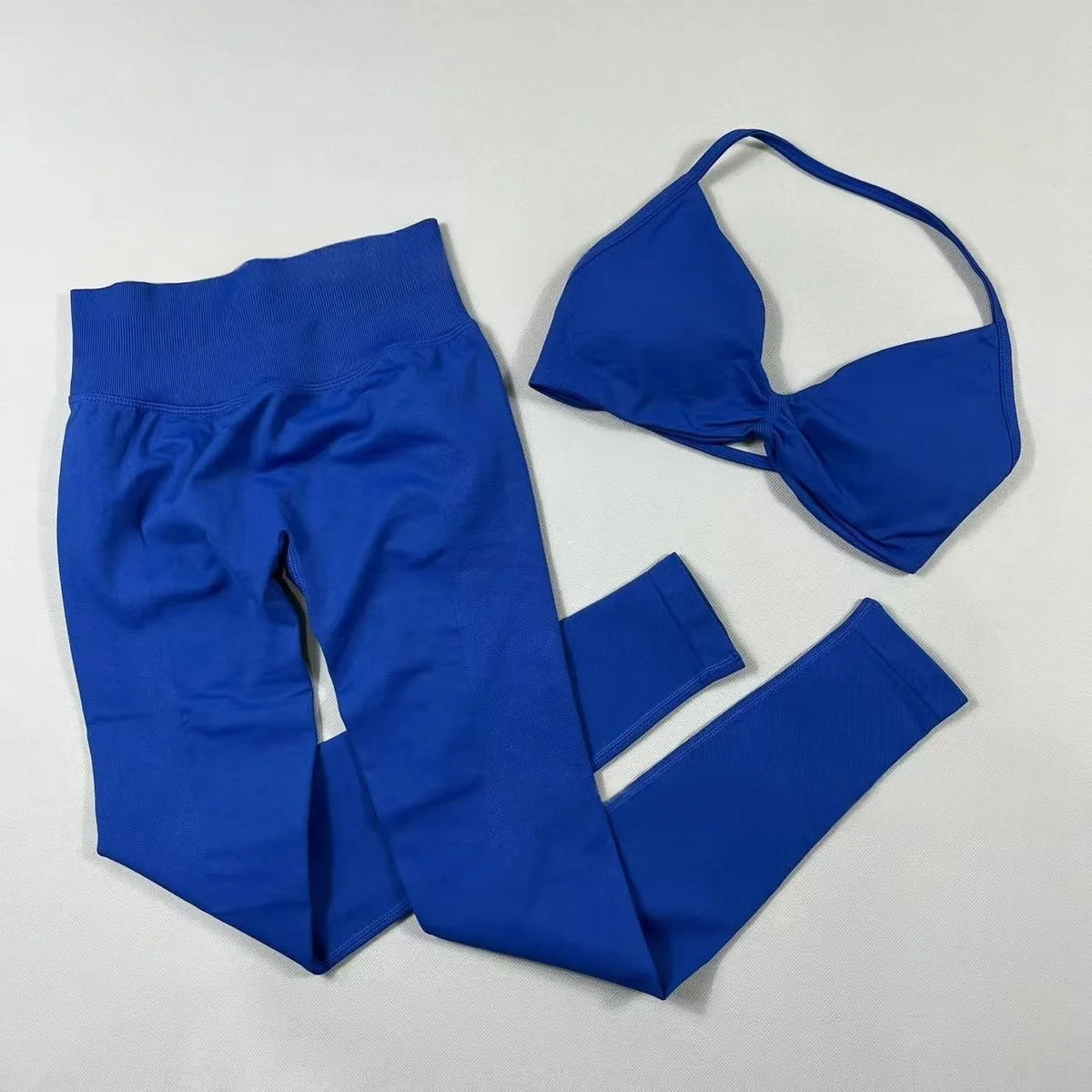 Seamless Halter Neck Yoga Set, 2 Piece