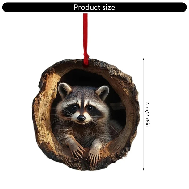 Elegant Charm Owl Christmas Ornament Craft from Sturdy 2D Acrylic Materials Fashion Accessory for Seasonal Decoration F1FB