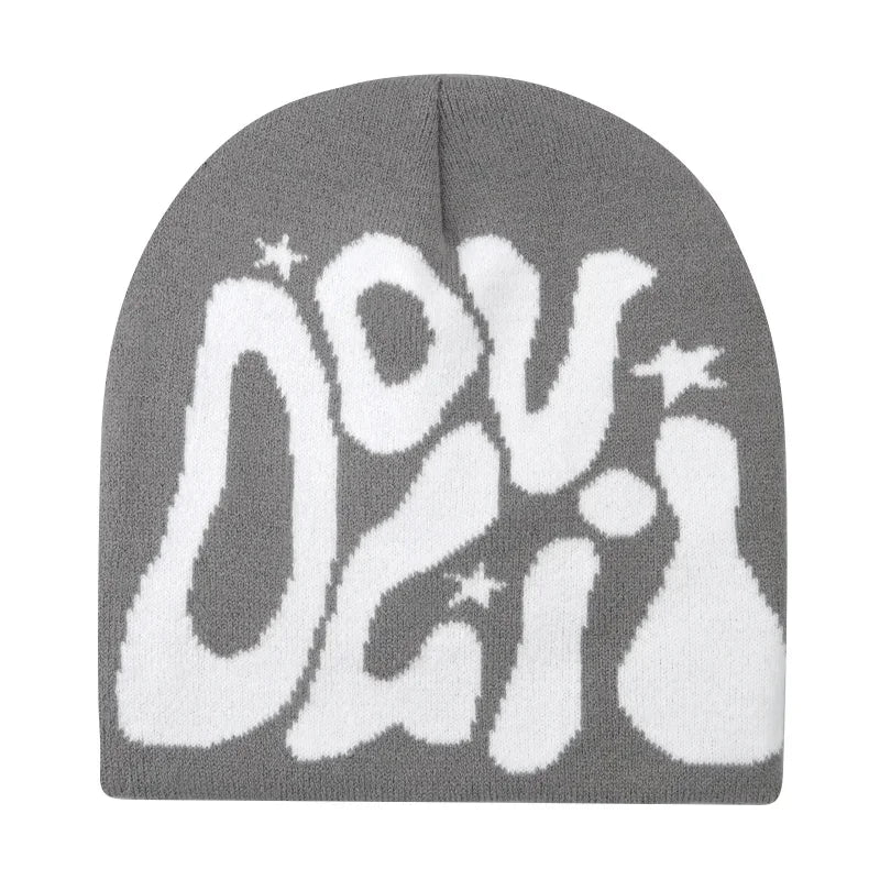 Y2K Letter Knitted Winter Autumn Beanie Cap Men Women Kanye Beanies Gorras Hombre Top Warm Skiing Hat Ear Hats Hip Hop Skullcap