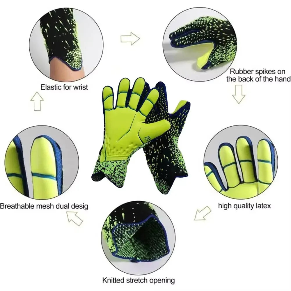 One Pair of Goalkeeper Gloves for Adults and Students, Latex Wear-Resistant and Anti-Slip, for Football Matches and Training