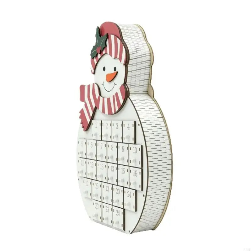 Christmas Advent Calendar, Wooden 24 Drawer Display for Daily Surprises, Holiday Furniture for December Homes 55KF
