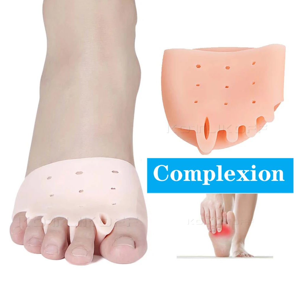 Toe Separator Forefoot Pads Silicone Cushion Pad Pain Relief Shoes Insoles Finger Toe Hallux Valgus Corrector Gel Pads Foot Care