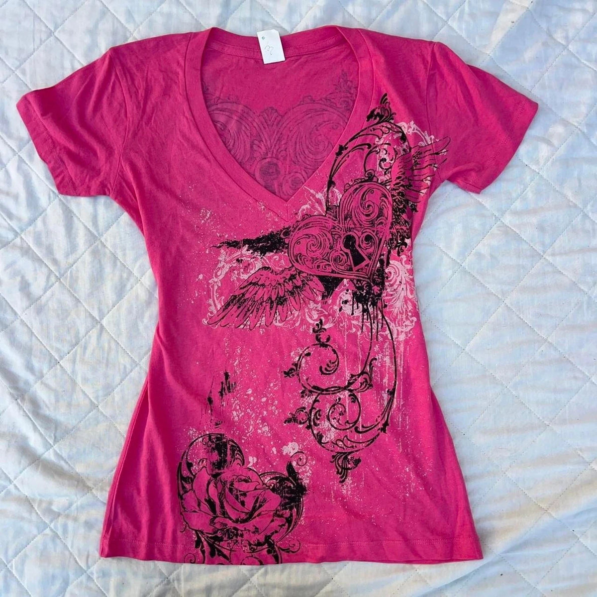 Summer New Millennium Women's Y2K Slim Fit T-Shirt Spicy Girl Retro Style Women's Printed Top