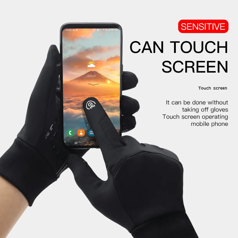 Waterproof Cycling Gloves Winter Touch Screen Bicycle Gloves Outdoor