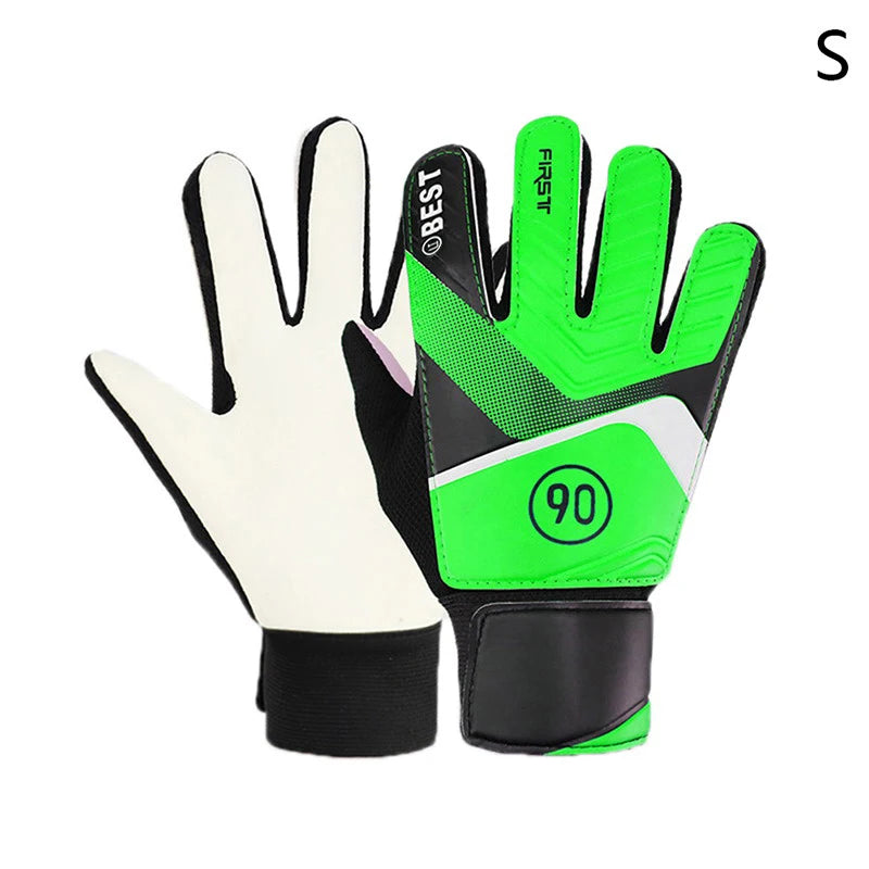 New-1Pair Soccer Goalkeeper Gloves Anti-Collision Latex PU Goalkeeper Hand Protection Gloves Football Accessories For Kids