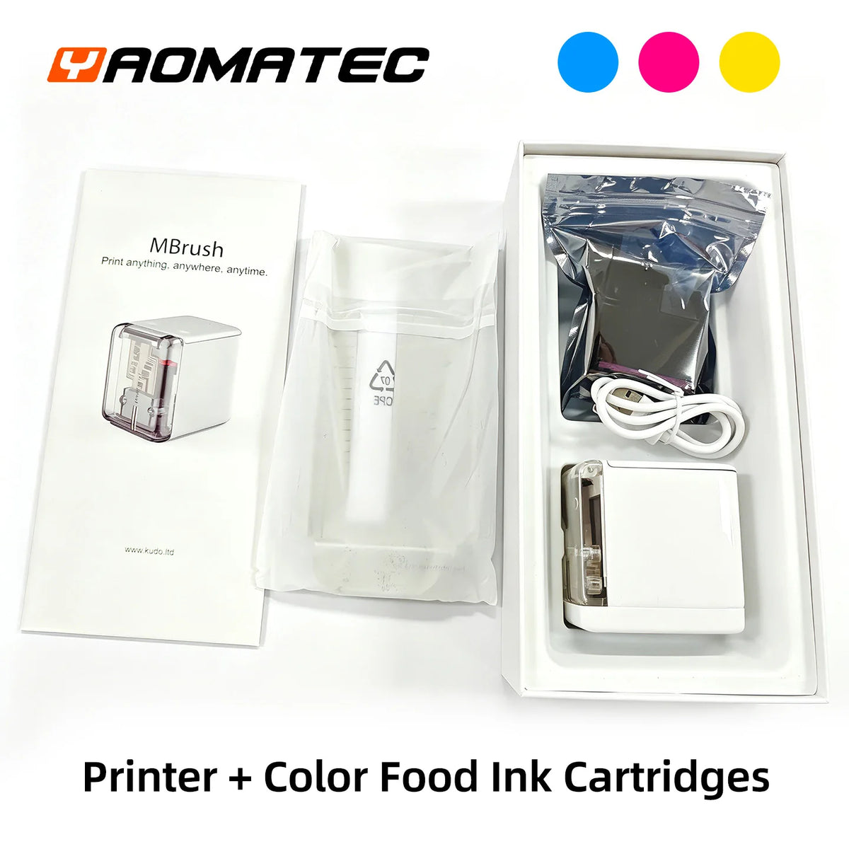 Mbrush PrintMini Handheld Color Printer Food Printer Portable Coffee Art Machine Teacher's Recommendation