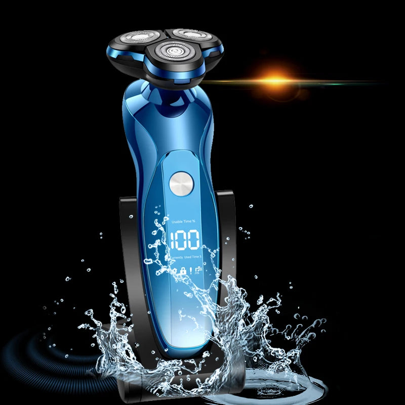 ZOZEN Electric Shaver Rotary Shaver Electric Razor Beard Trimmer Body Hair Cutting Shaving Machine Clipper for Men Waterproof