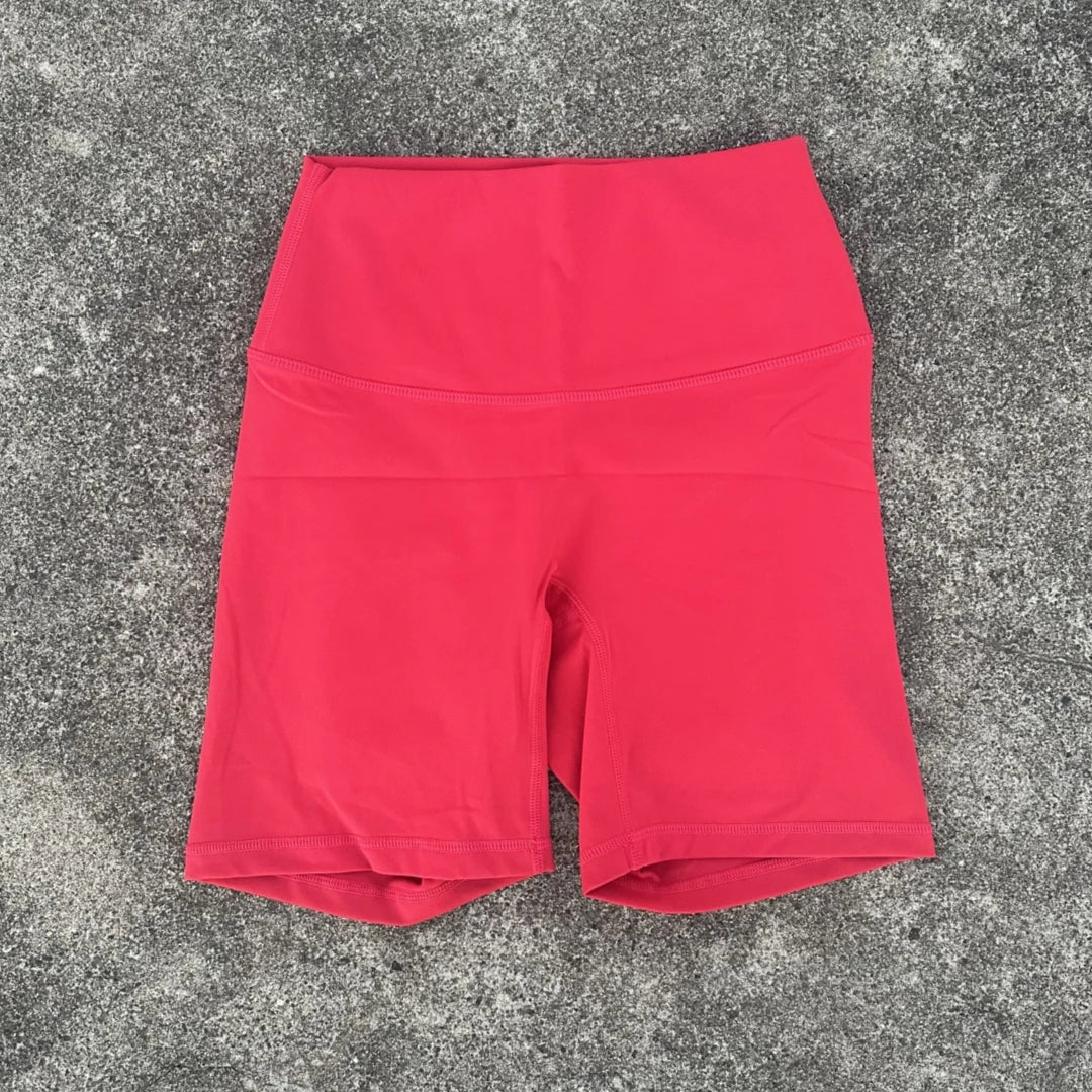 High Waist Seamless Yoga Shorts with Pocket