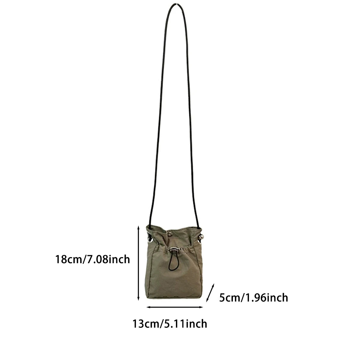 Nylon Crossbody Bag Soft Mini Phone Wallet Multifunctional Square