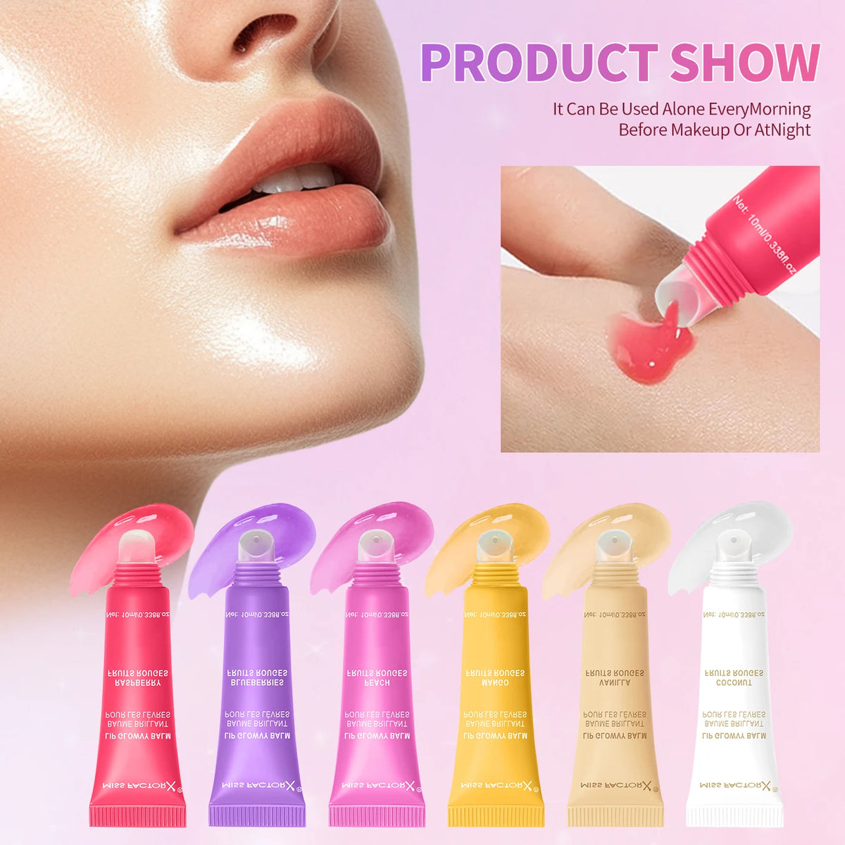 24pcs/box 6-color moisturizing lip gloss - Long lasting moisturizing, nourishing lips, glossy effect, women's gift choice