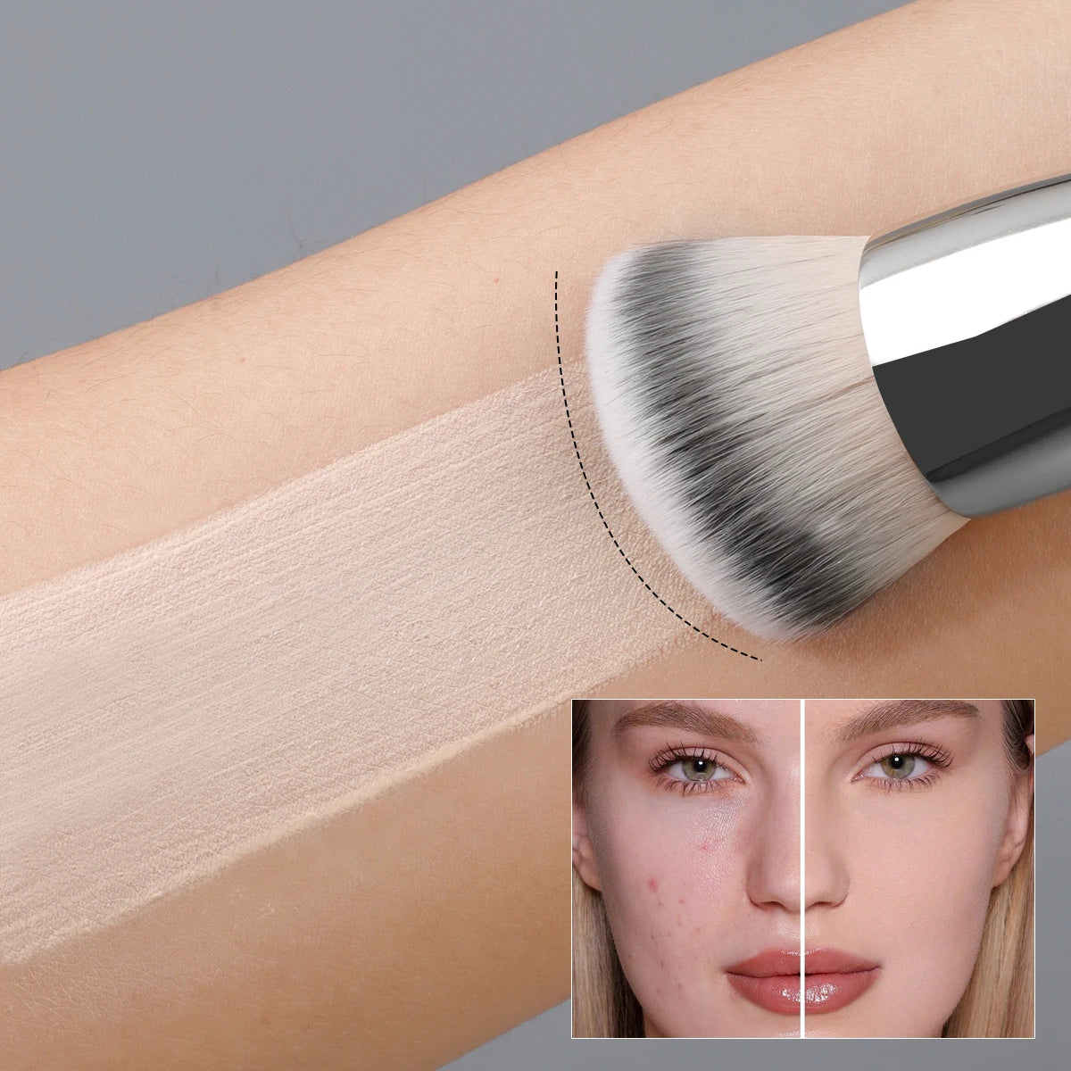 1/3 pcs Foundation Concealer Brush Premium Contour Blusher Brushes Flawless Under Eye Dense Face Makeup Brush For Blending