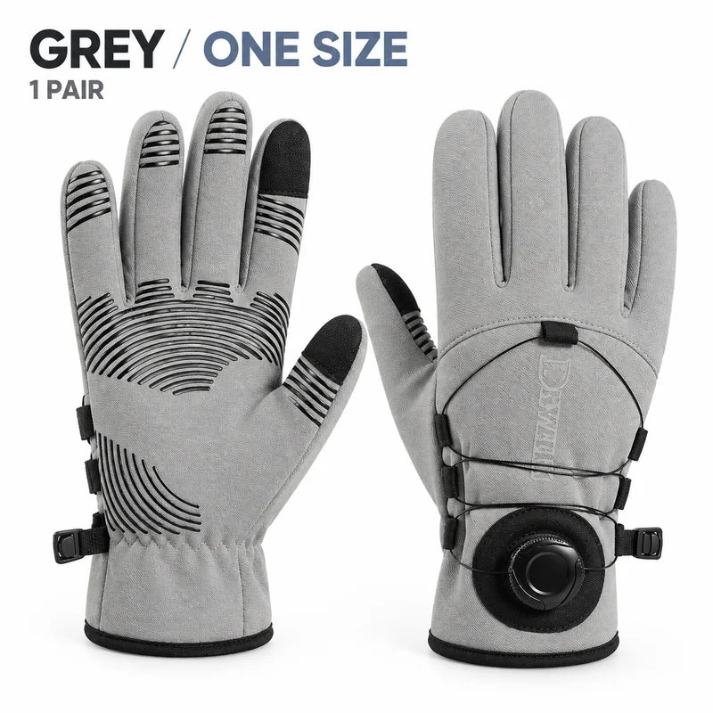 Winter Thermal Cycling Gloves Touchscreen Windproof Full Finger Gloves for Bike Riding Hiking Outdoor Sports