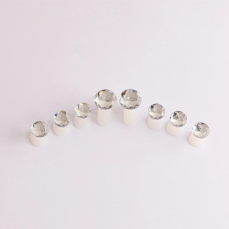 8pcs Pearl & Diamond Shape Toe Separators, Silicone Finger Spacers for Pedicure Manicure Nail Care Tools