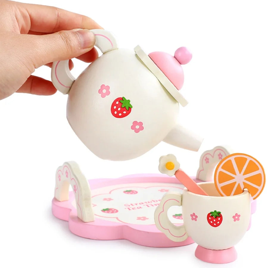 Girl's tea set, afternoon tea, family game toys