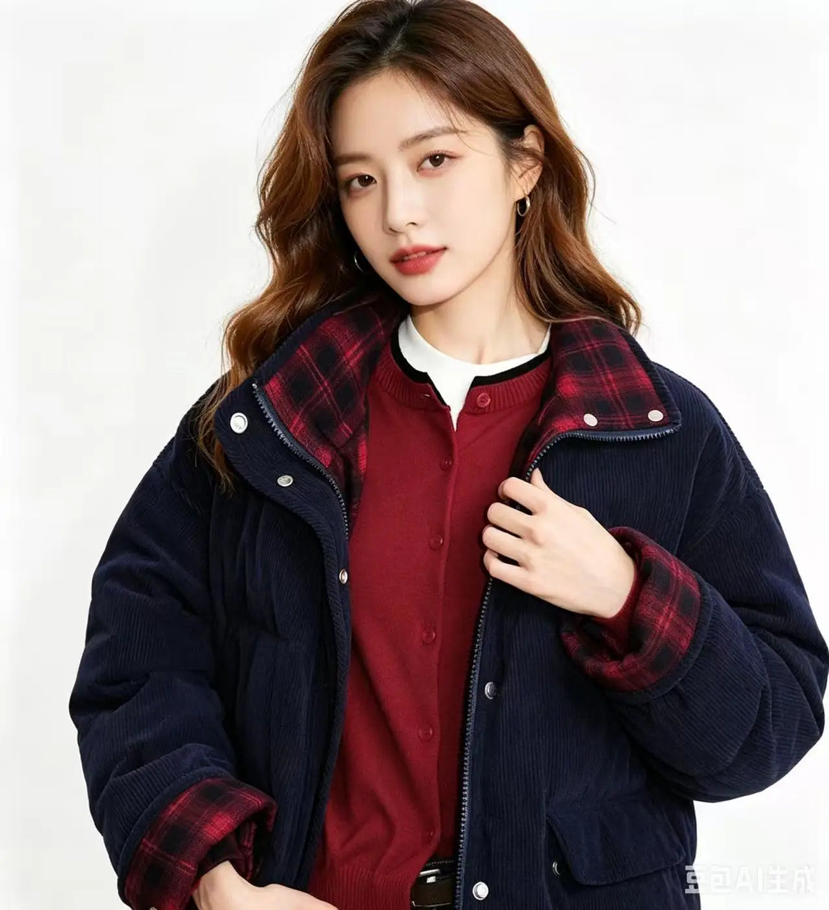 Winter Reversible Coats Long Hooded Jackets Reversible Sherpa Fleece Warm Outerwear for Cold Winter