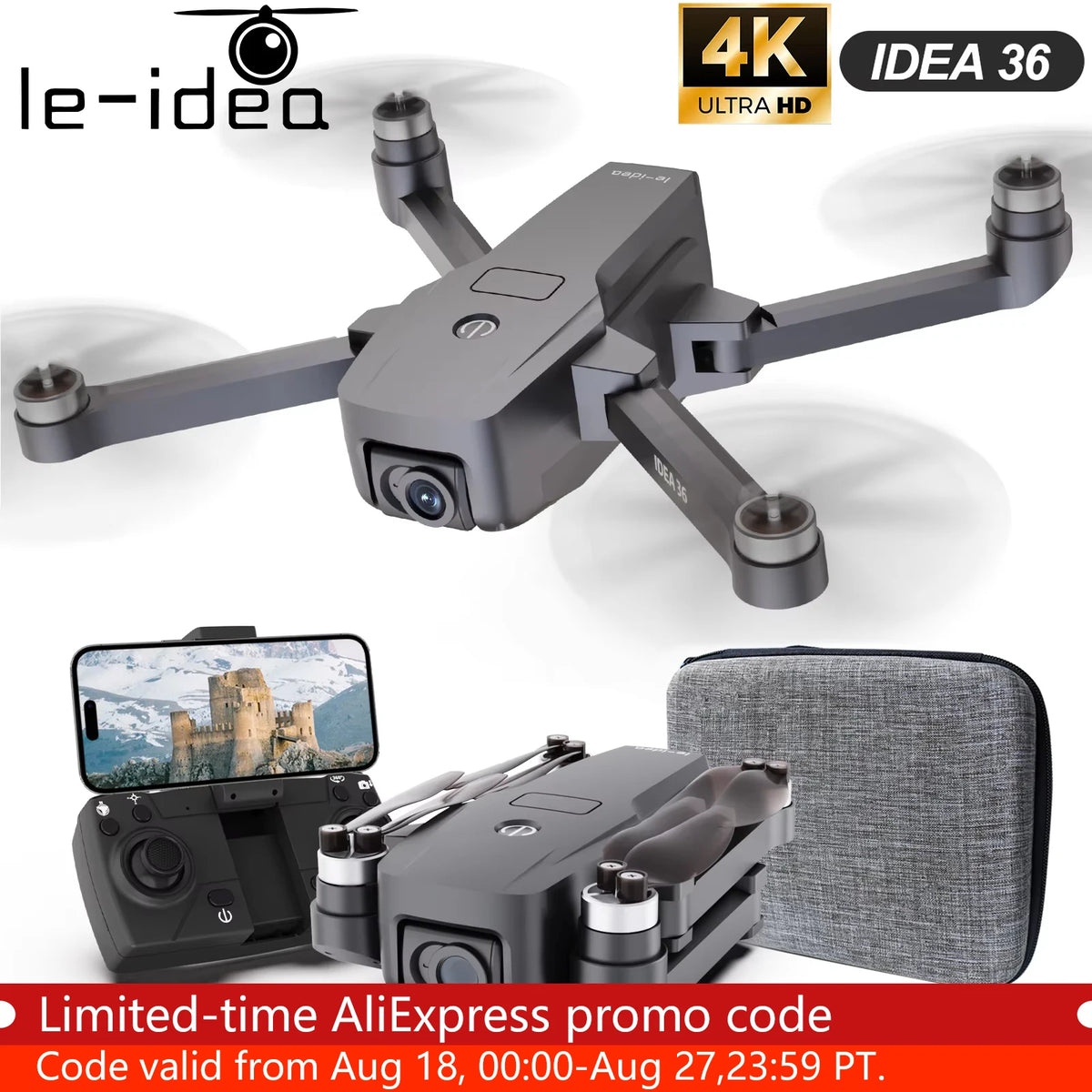 TT36 GPS RC Drone With 4K Camera 5GHz WIFI FPV Optical Flow Positioning Quadcopter Brushless Motor Remoted Control Drones C0
