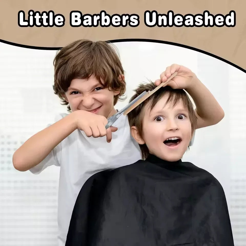 Kids Toys Barber Role Pretend Play for Boys Beauty Fashion Electric Hairdressing Cosmetics Tools Set Hair Salon Shaving Sets Toy