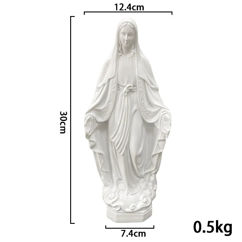 Our Lady of Lourdes Blessed Virgin Mother Mary Catholic Religious Gift Resin Figurine Statue Holy Home Christmas Decorations
