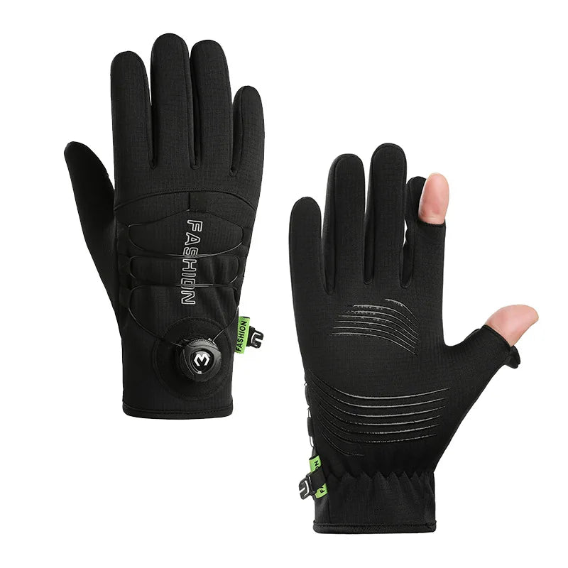 Winter Outdoor Gloves Warm Plush Lined Anti Slip Windproof Waterproof Gloves for Driving Cycling Motorcycle Riding