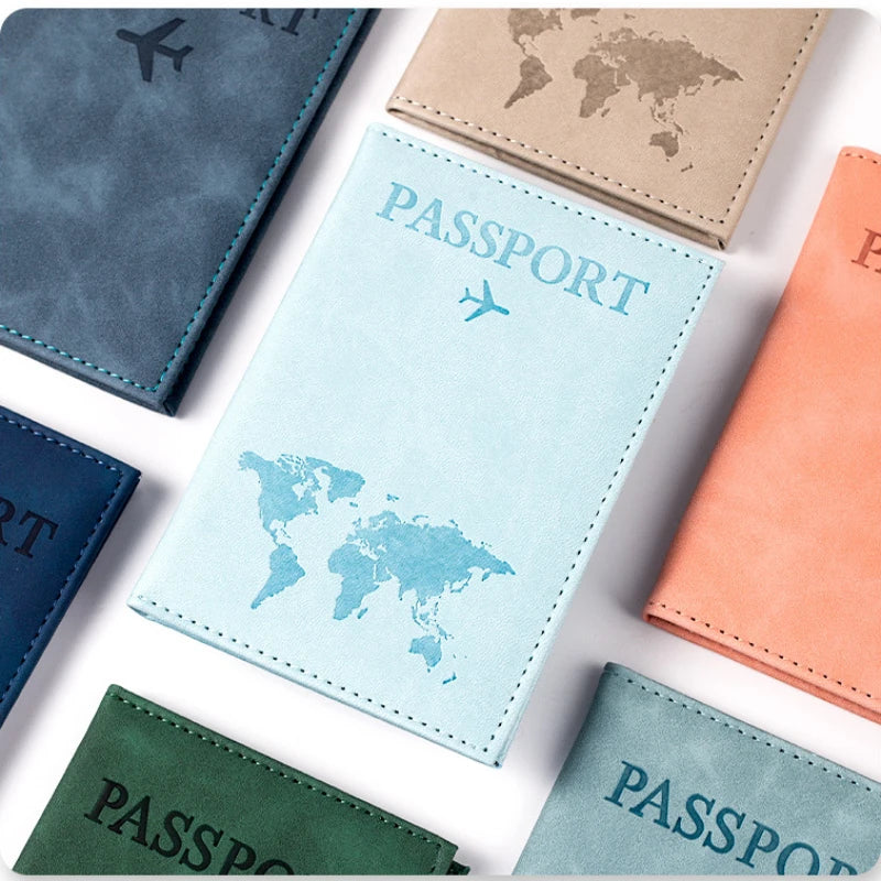 Airplane Passport Cover Case for Women Men Travel Passport Case Cute