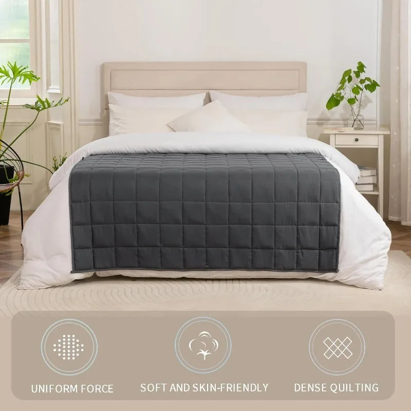 2025 New Weighted Blanket Decompression Sleep Aid Pressure Weighted Quilt Sleeping Blanket Heavy Blanket Dark Grey Muti Sizes