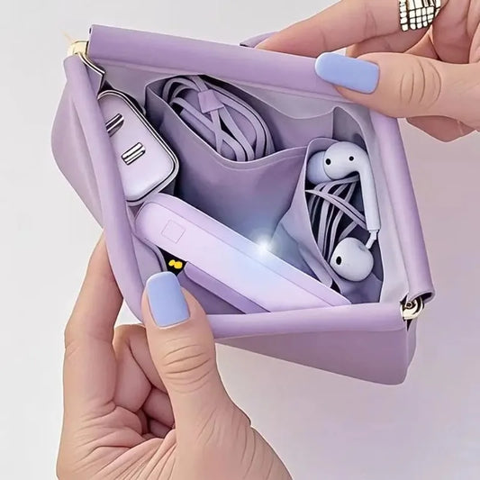 Bullet Storage Bag with Automatic Closure, Wired Headphone Storage