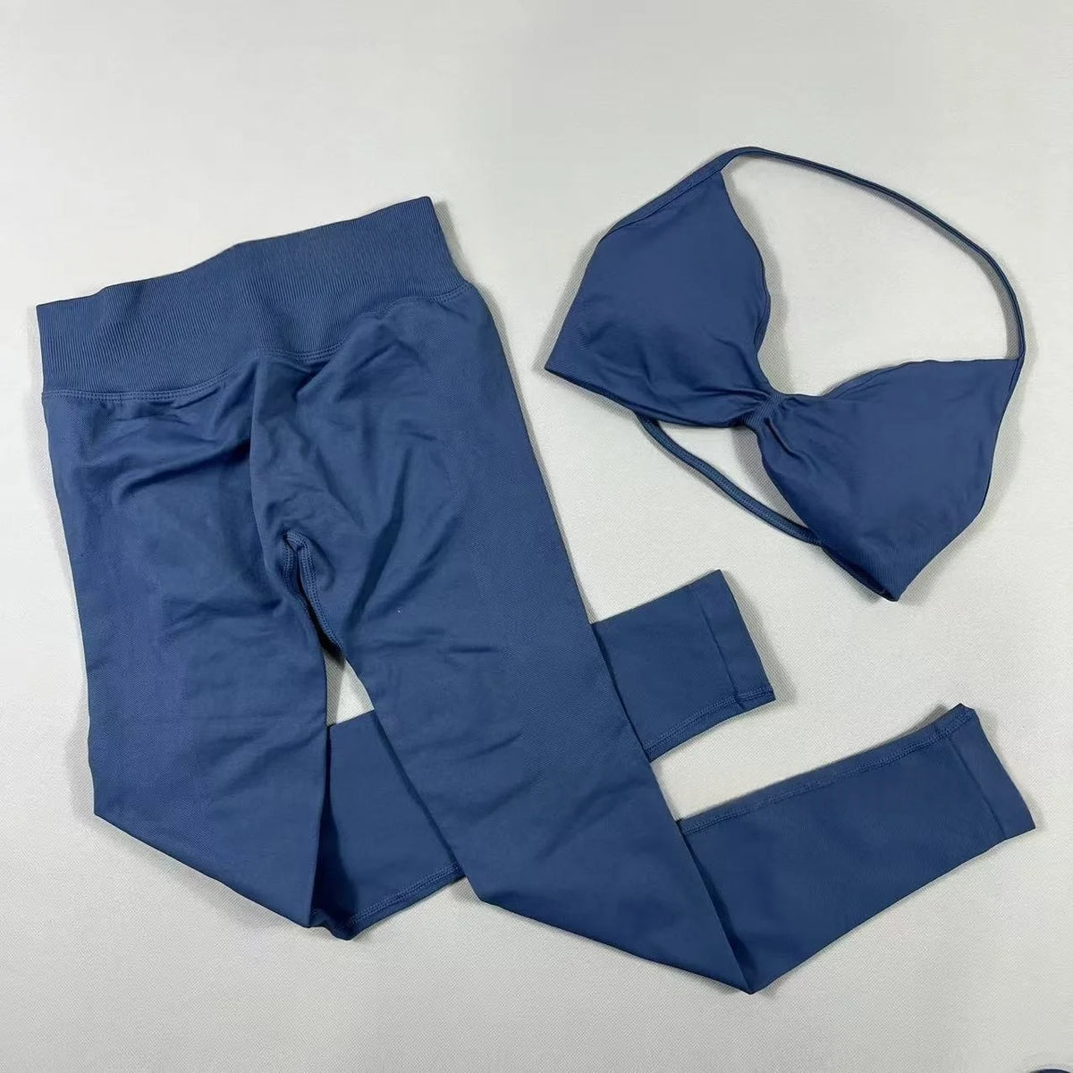 Seamless Halter Neck Yoga Set, 2 Piece