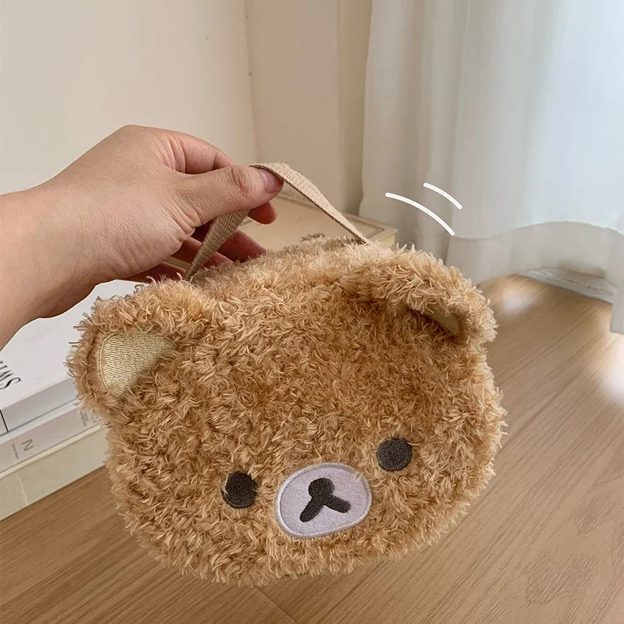 Plush Bear Barrel Cosmetic Bag
