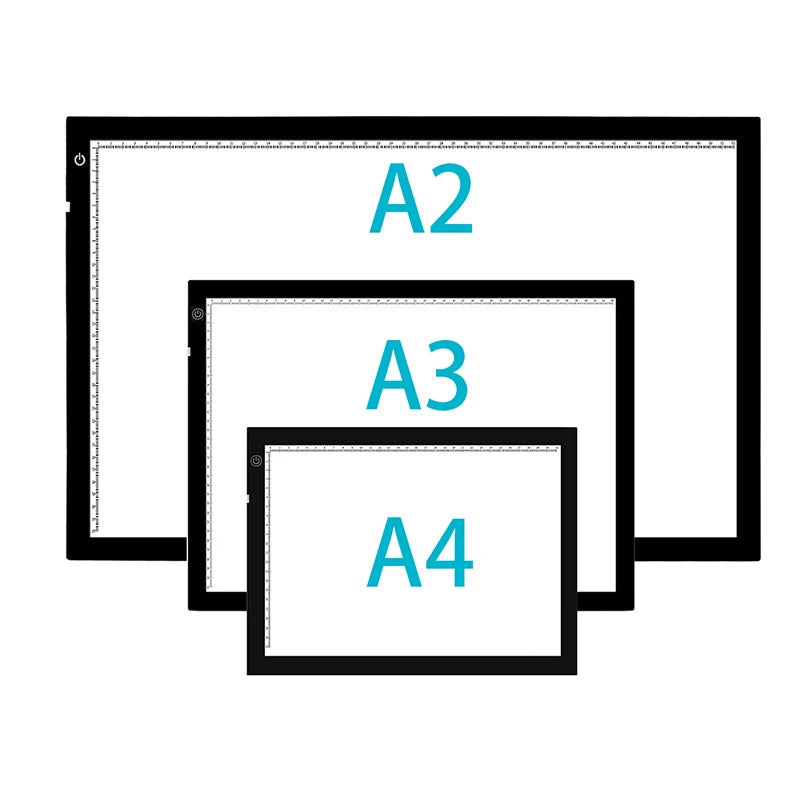 A4/A3/A2 Drawing Tablet Wacom Digital Graphic Tablet LED Diamond Painting Light Pad Board Portable Board for X-ray Film Viewer