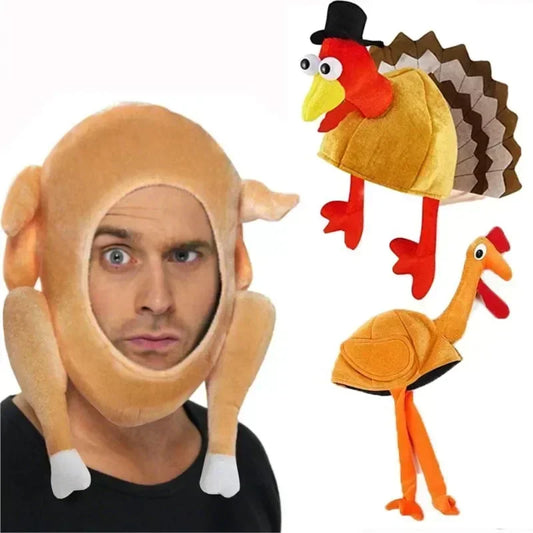 Turkey Hat Chicken Leg Hat Mardi Gras Thanksgiving Decoration Adult Party Funny Party Favors Adjusting Atmosphere
