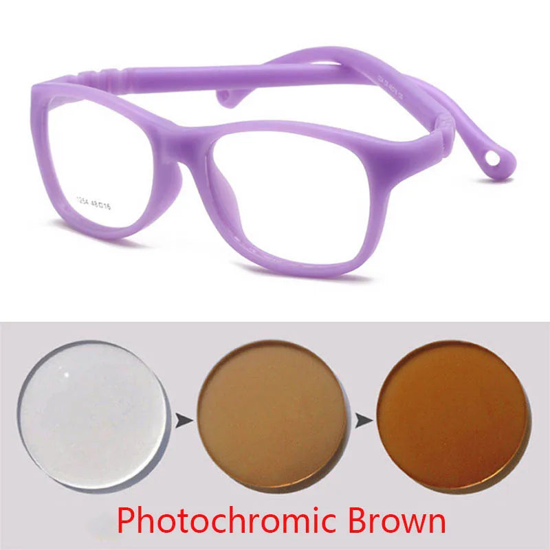 Anti Blue Light Kids Square Glasses Children Boy Girls Computer Prescription 3-10 years -0.5 -0.75 -1.0 -1.5 -2.0 -3.0 -4.0