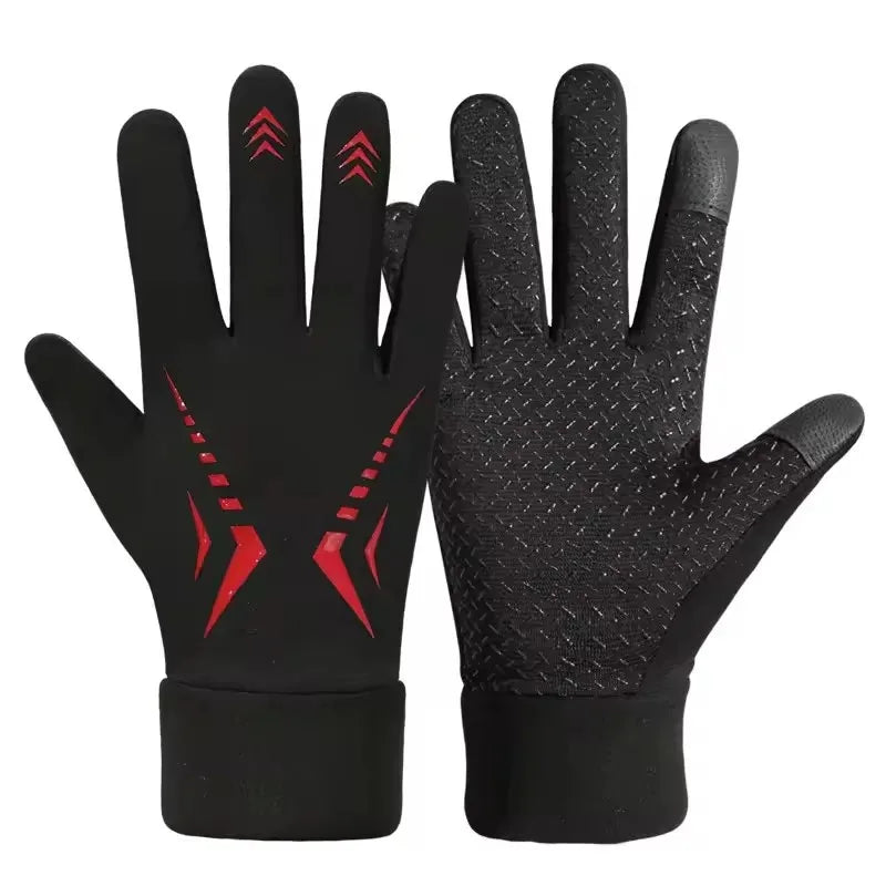 Winter Cycling Gloves for Men Motorcycle Hiking Touch Screen Gloves Anti-Slip Water-Repellent Windproof Outdoor Thermal Gloves