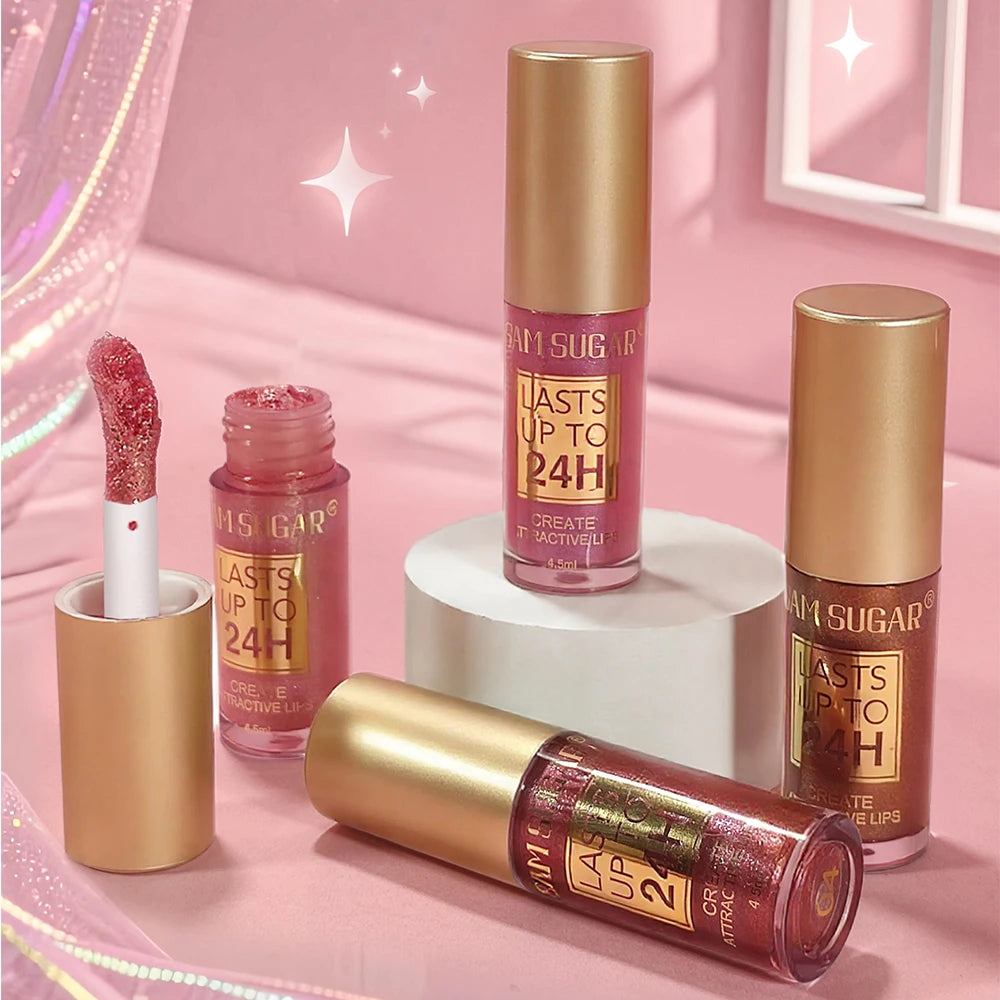 Shiny and Delicate Lip Gloss, Long-Lasting and Not Easily Smudged, Naturally Glossy Lip Gloss
